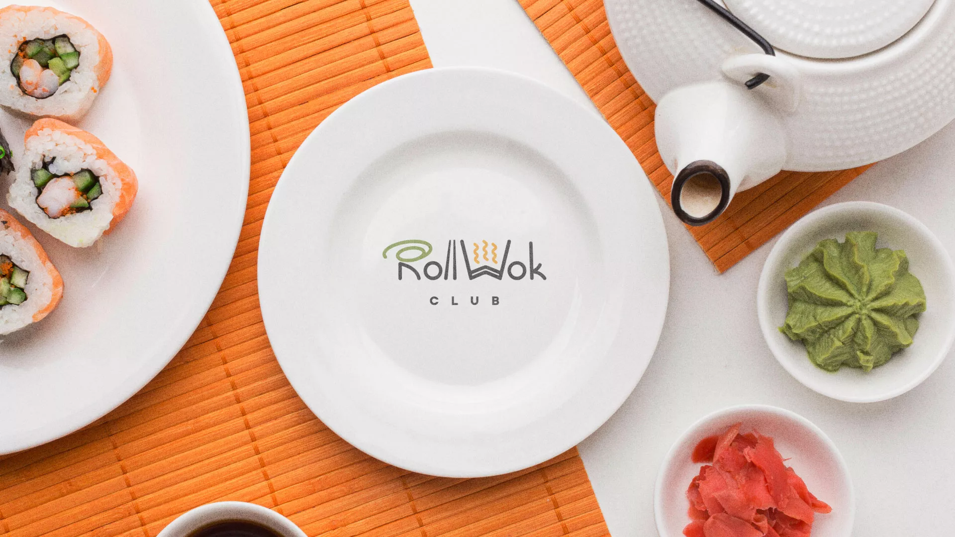 Разработка логотипа и фирменного стиля в Тамбове для суши-бара «Roll Wok Club» Разработка логотипа и фирменного стиля в Тамбове для суши-бара «Roll Wok Club»